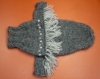 Dog sweater - Handmade woolly dog jumper - handknitted dog coat - dog clothes - pet clothing - dog gift - pet gift - gift for dog lover