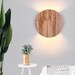 Up Down Light Round Wood Sconce Led Wall Lighting Minimalist - Etsy