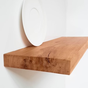 White oak floating shelf Modern wall shelves Boho wall shelf from Ukraine