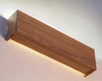 Oak wall sconce Led wall lighting Plug in wall lamp