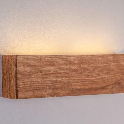 Oak Wall Sconce Led Wall Lighting Plug in Wall Lamp Etsy