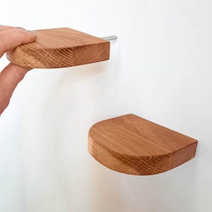 Wooden rounded shelf. Wall plant shelves. Small shelf decor. Unique 5th Anniversary Gift from Ukraine