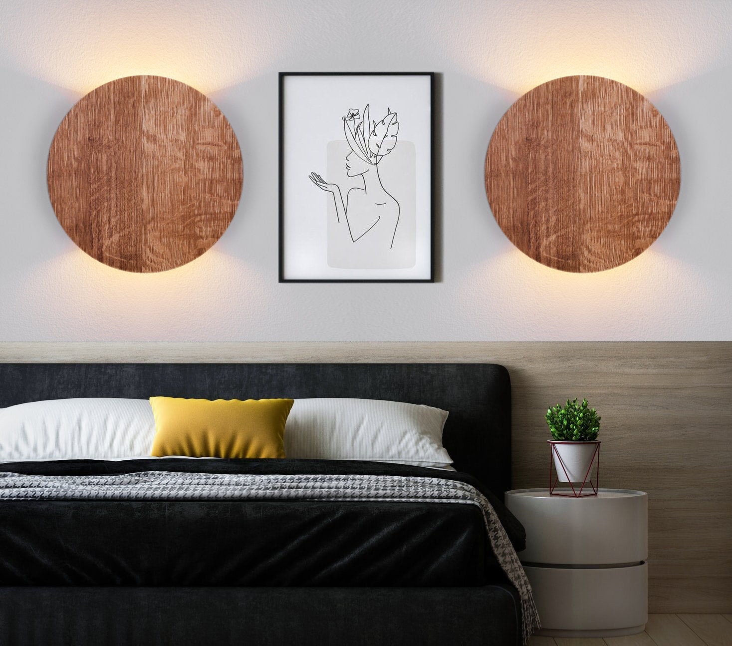 2 Oak Up Down Wall Sconce