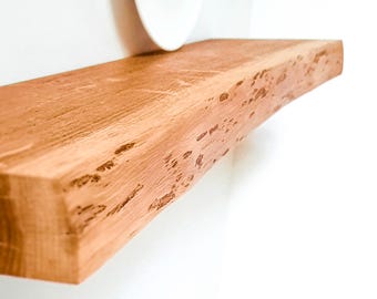 Étagère flottante en chêne, solution de rangement pour la maison, décoration murale, présentoir, étagère murale en bois, style rustique, décoration de ferme