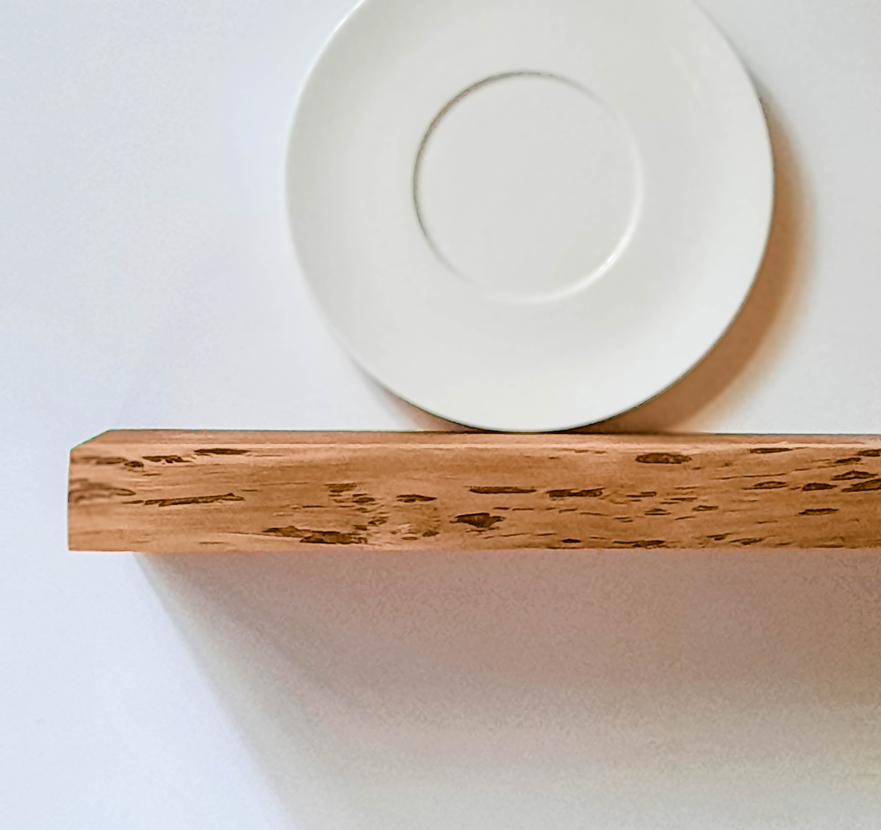 Long Live Edge Shelves OAK Wood Floating Shelf With Bracket, Farmhouse