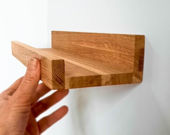 Floating Ledge Shelf. Modern wooden spice rack. Space saving kitchen wall shelves. Display shelf made in Ukraine