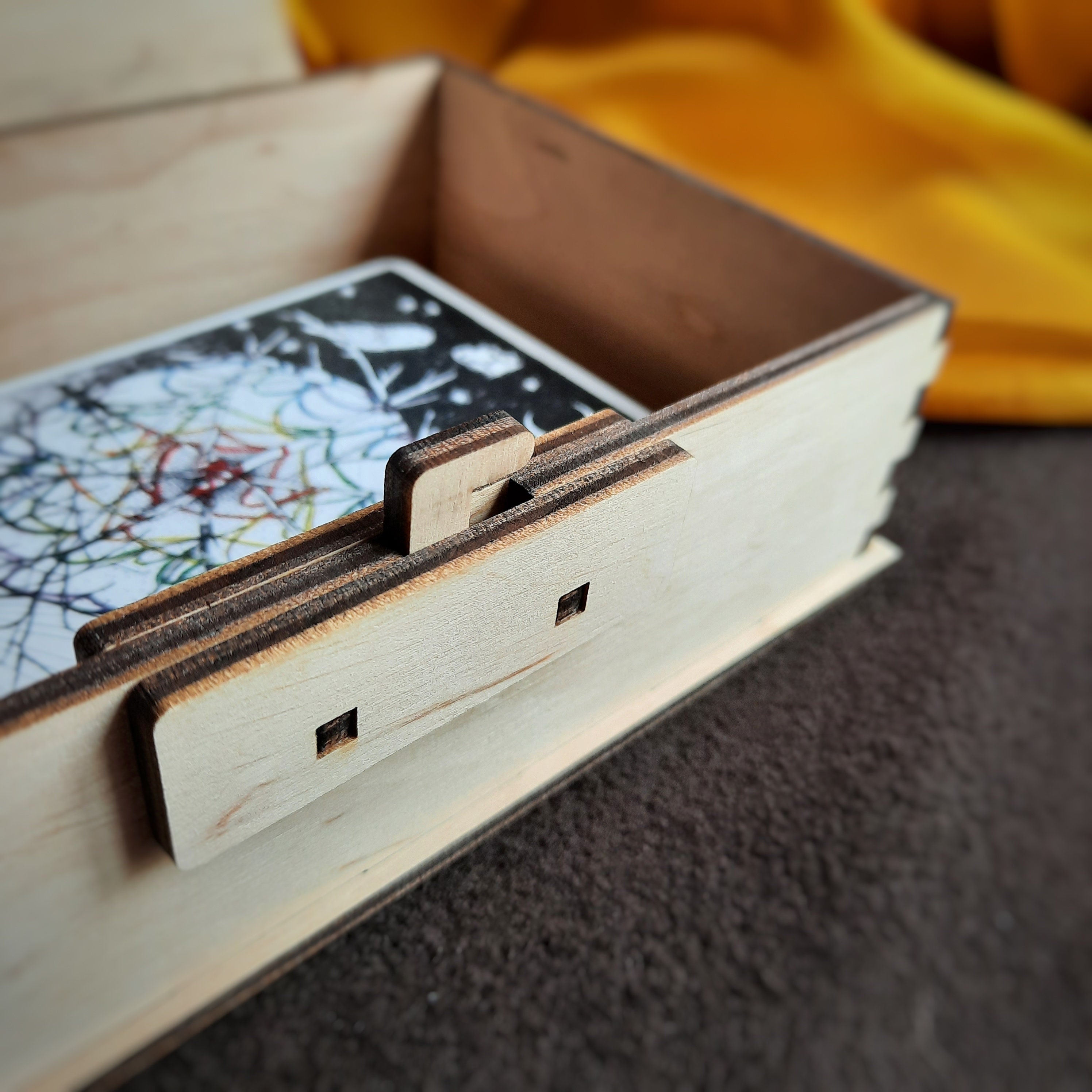 Personalized wood tarot card box BUTTERFLY Wooden deck box Etsy