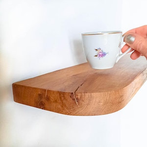 Floating rounded shelf. Wall mounted shelves. Entryway shelf. Farm house decor from Ukraine