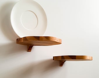 floating plant shelf wooden shelves minimalist wall shelf apartment decor