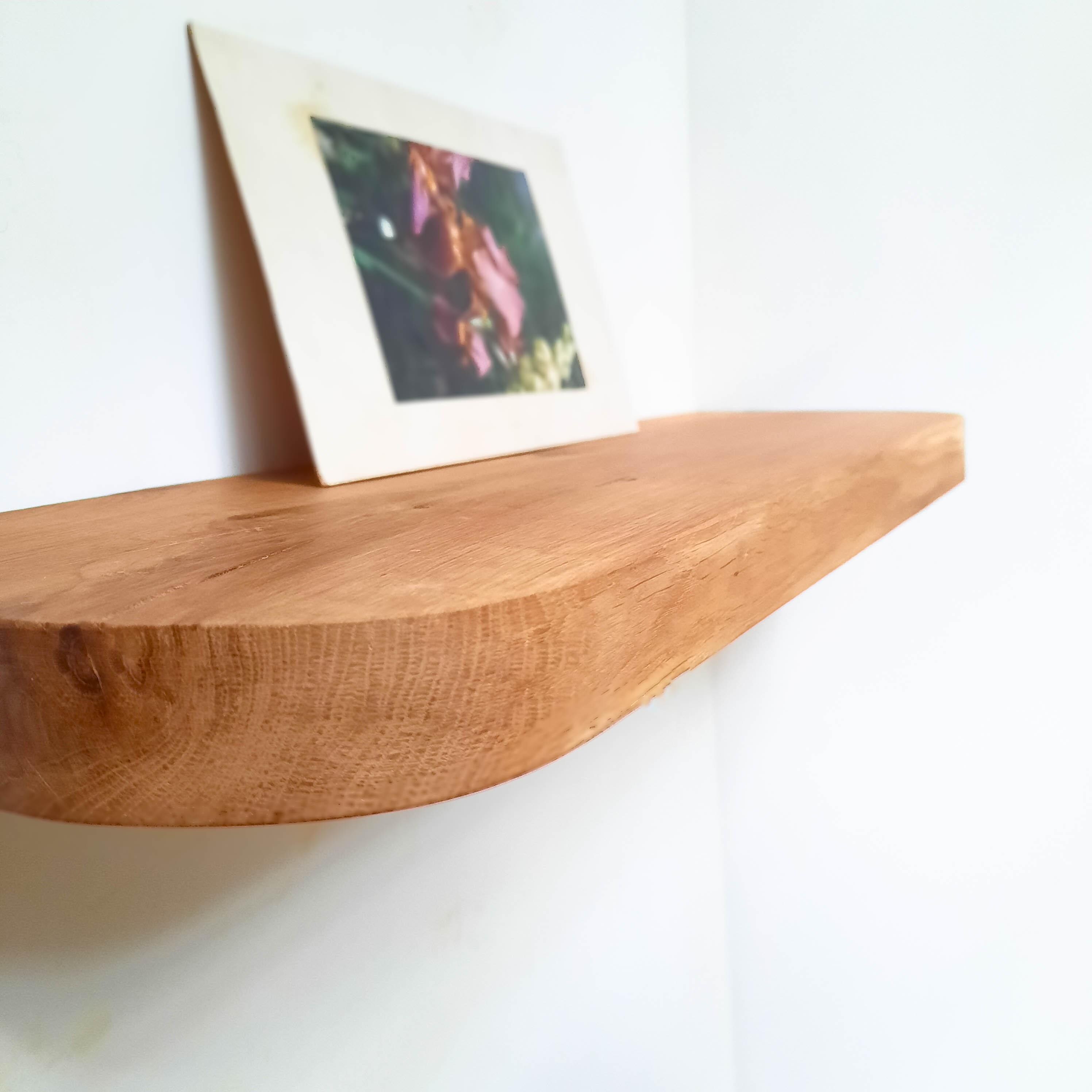 Floating Shelf With Rounded Corners. Wooden Wall Shelves. Minimalist ...