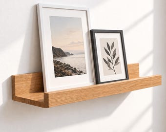Picture Ledge – Oak Floating Wall Shelf for Frames & Display