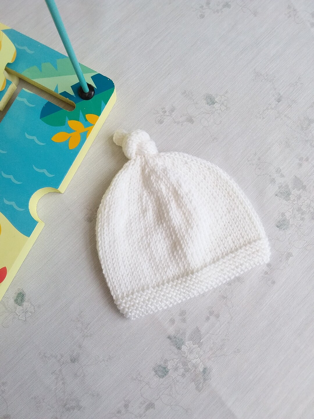 Newborn Baby Knitted Hat With Top Knot Baby Newborn Beanie Baby First Hat Choice of
