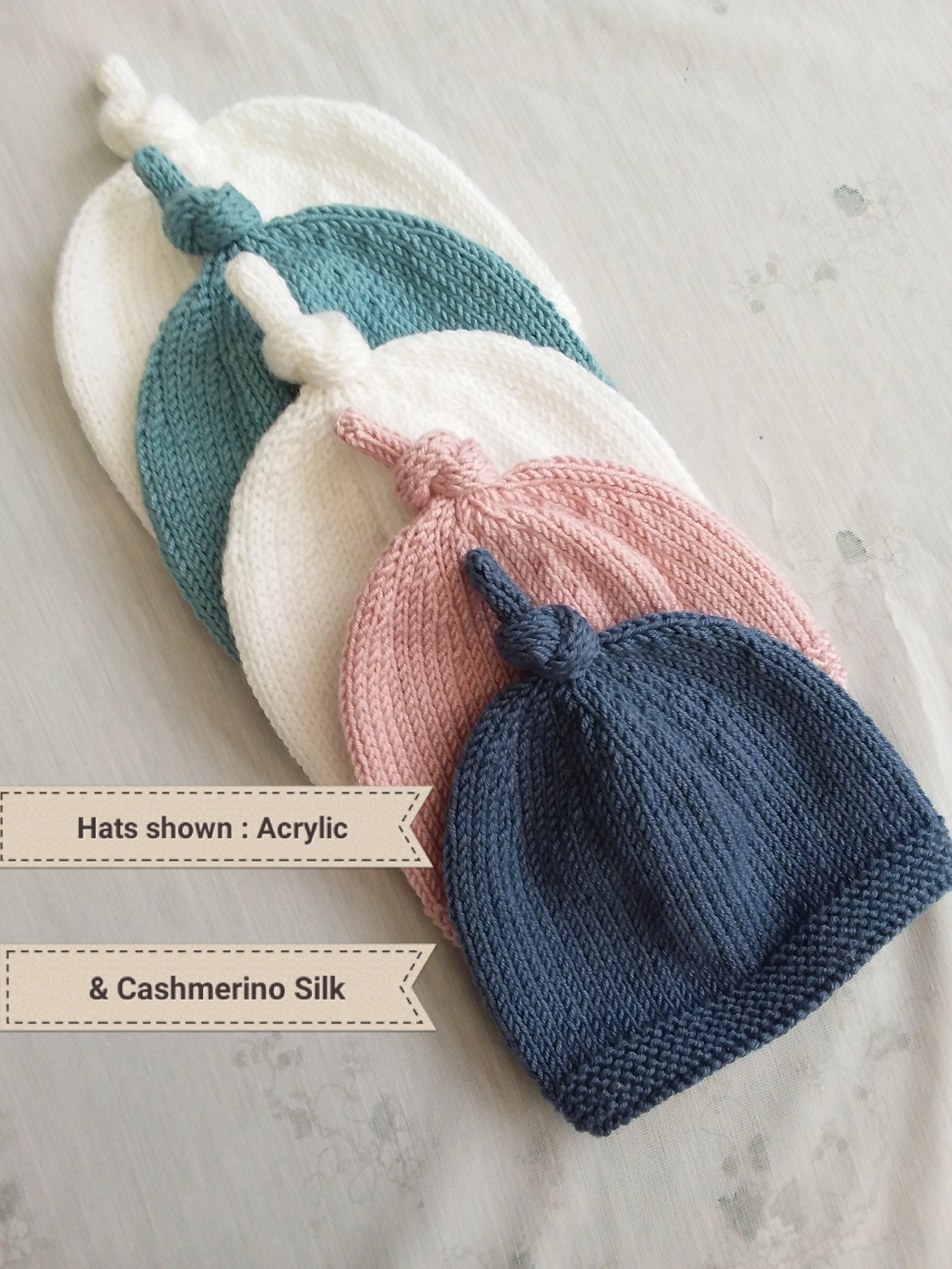 Newborn Baby Knitted Hat With Top Knot Baby Newborn Etsy UK