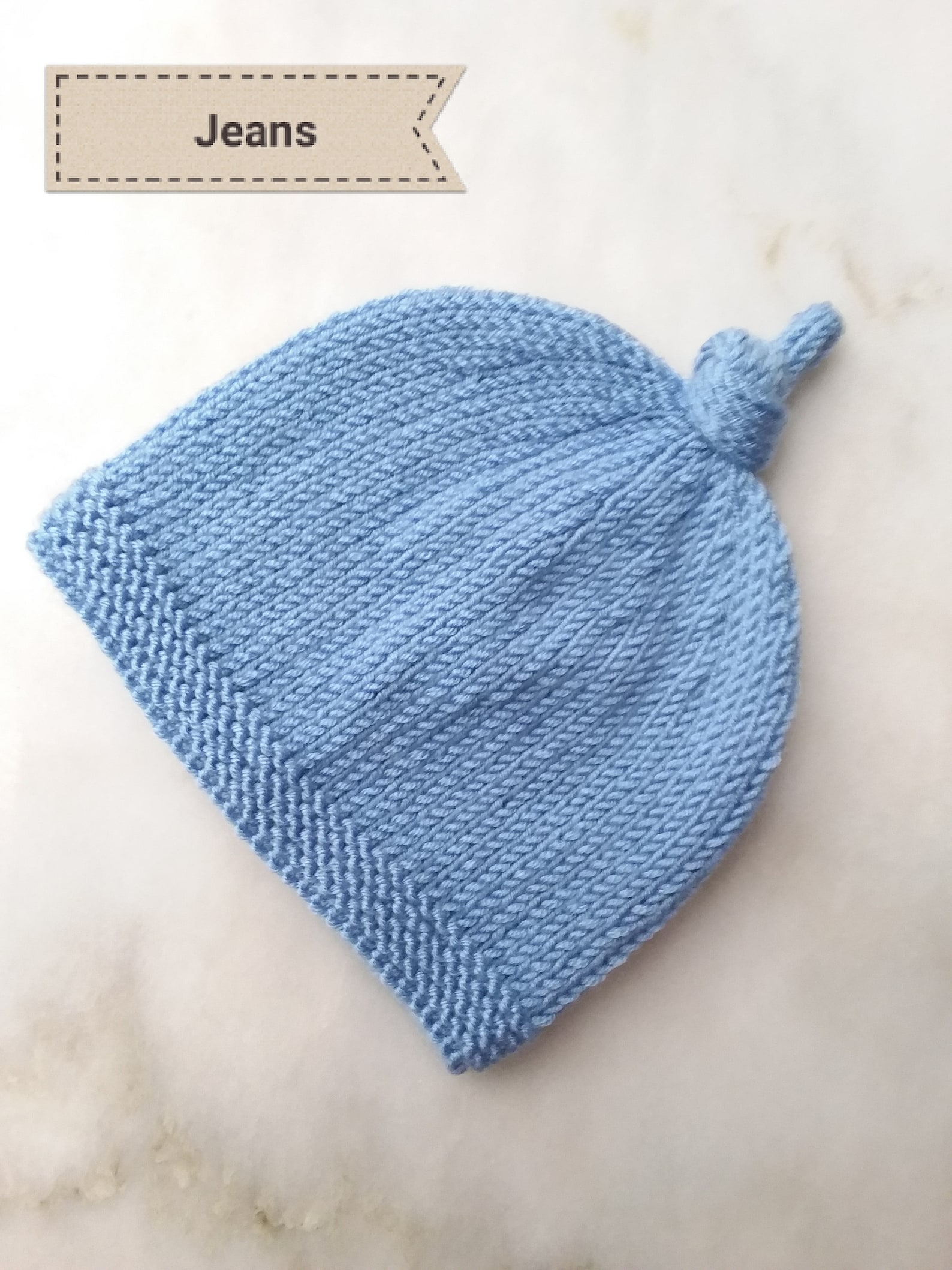 Newborn Baby Knitted Hat With Top Knot Baby Newborn Etsy UK