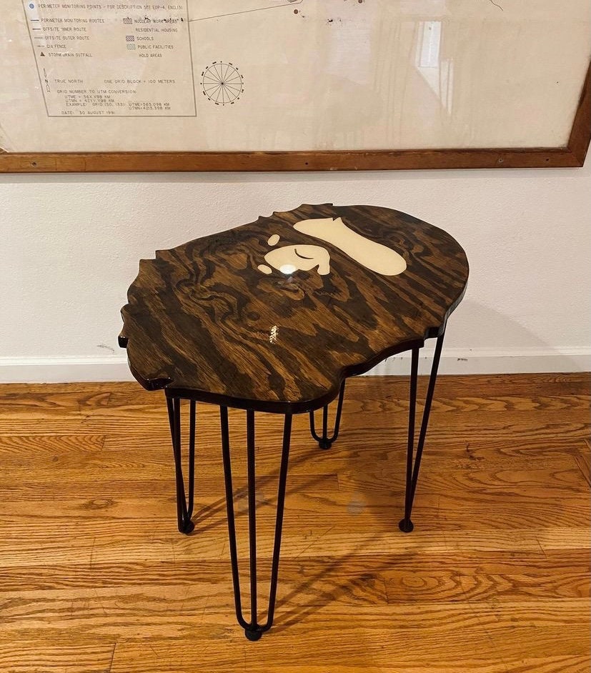 Decorative LV pattern brown crate coffee table