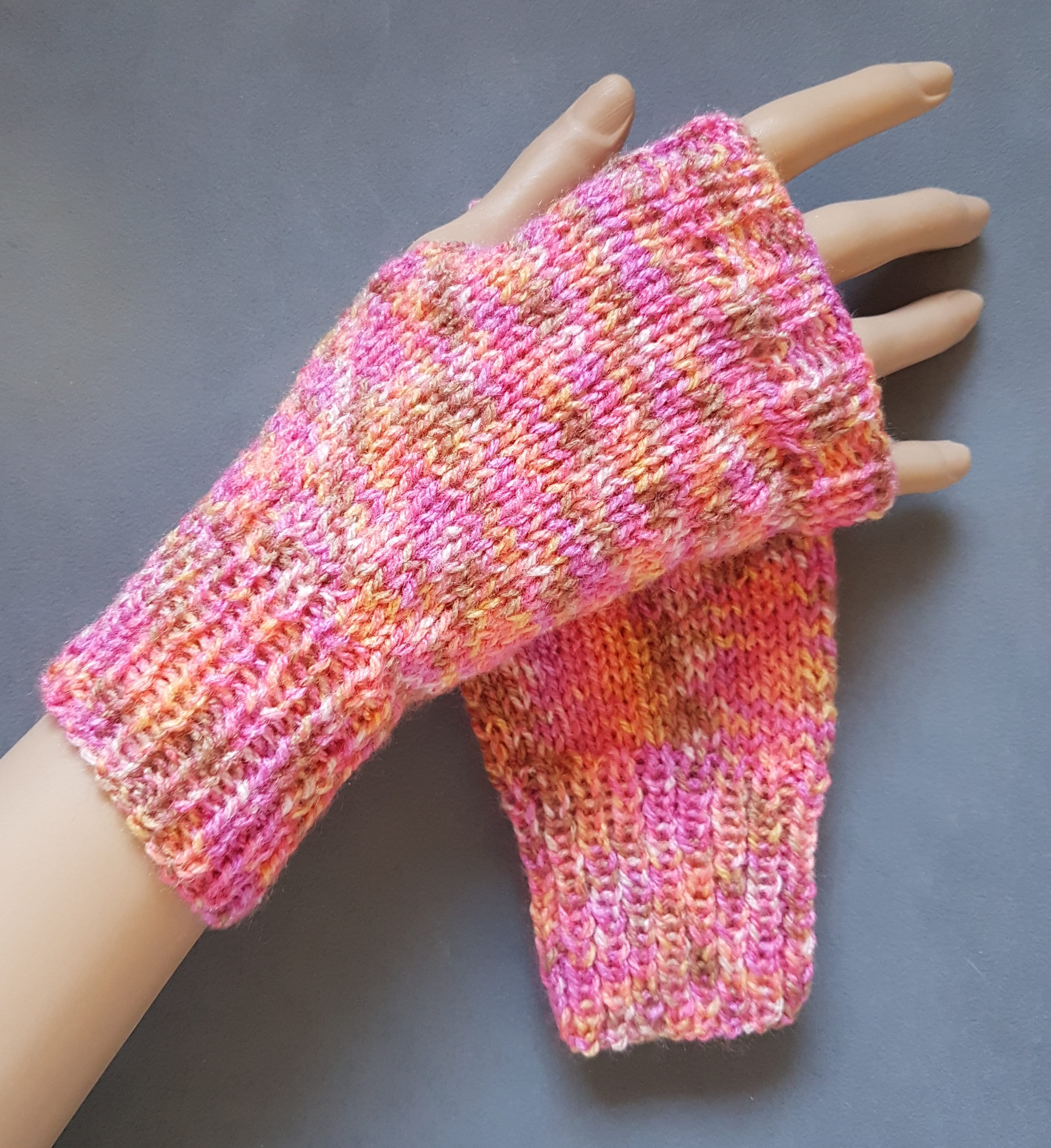 Hand Knitted Ladies Wrist Warmers/ Fingerless Gloves in Soft Etsy