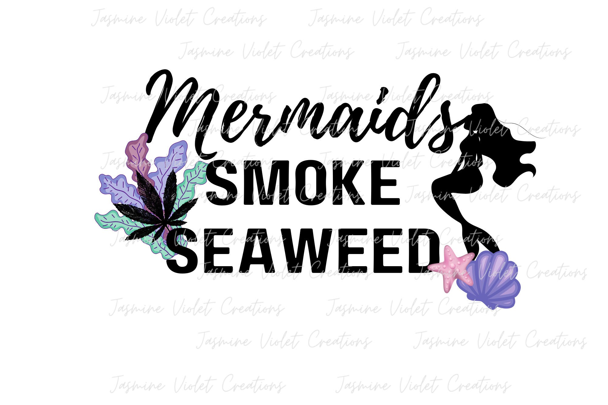 Mermaids Smoke Seaweed Digital Image Images PNG File Instant Download