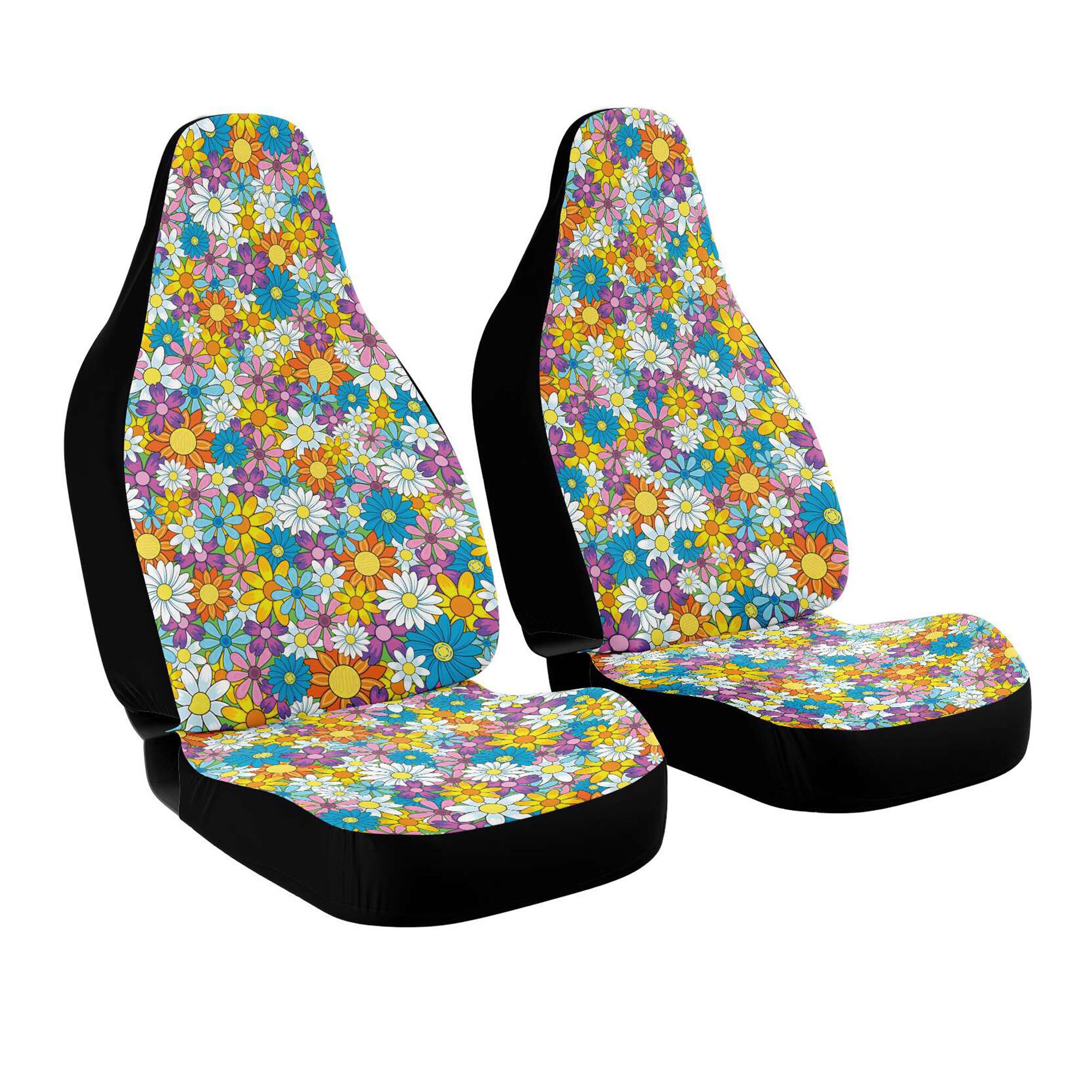 Flower Power Front Seat Covers for Car Summer Flower Seat Etsy