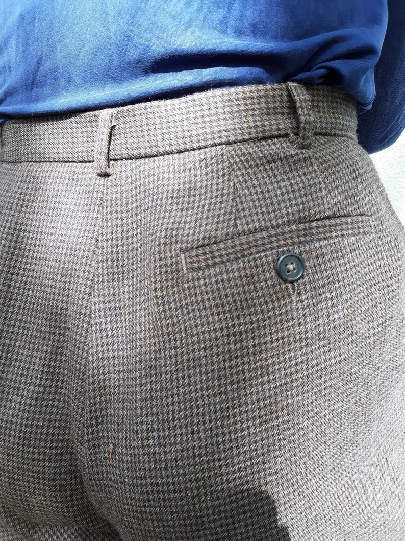 Teeny Tiny Houndstooth Wool Pants