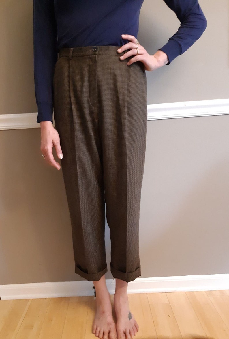 Teeny Tiny Houndstooth Wool Pants