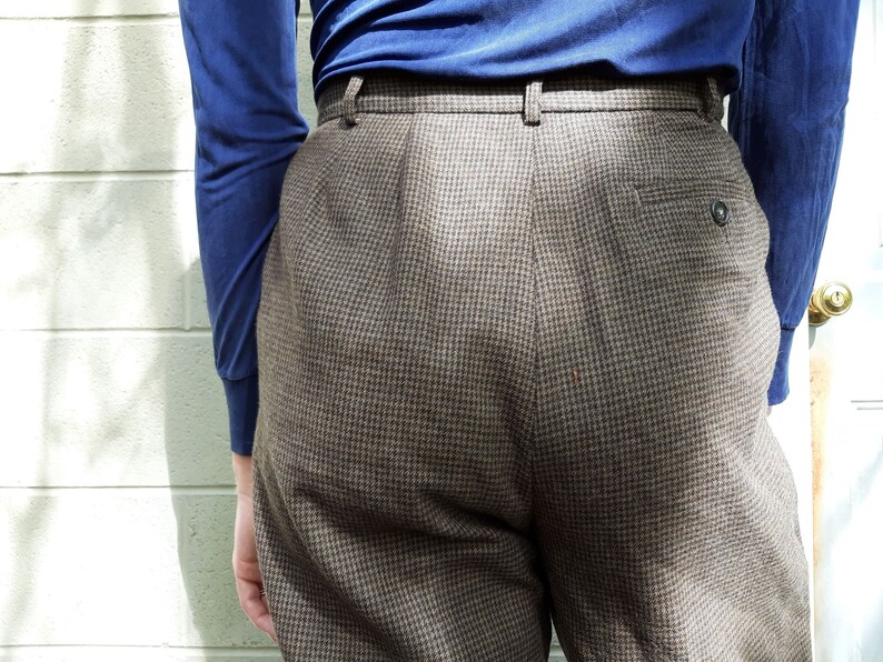 Teeny Tiny Houndstooth Wool Pants