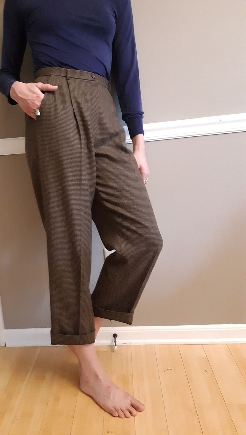 Teeny Tiny Houndstooth Wool Pants