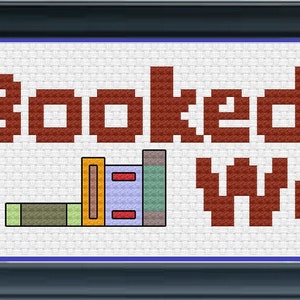 Booked for the Weekend bookmark cross stitch pattern PDF, bookmark cross stitch, funny cross stitch
