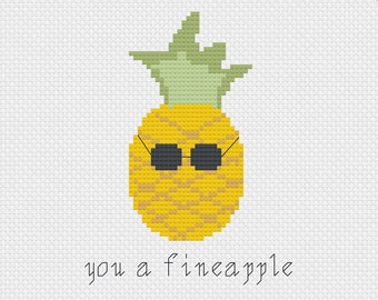 Fineapple cross stitch pattern PDF, fineapple cross stitch, pineapple cross stitch, funny cross stitch