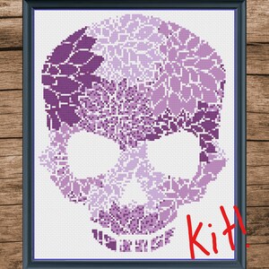 Floral Skull Kreuzstichpackung, Kreuzstichpackung