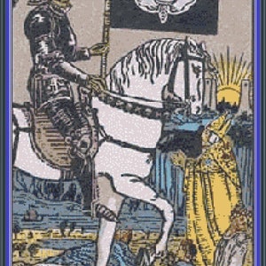 Modèle de point de croix de carte de tarot de mort PDF, point de croix de tarot, point de croix moderne