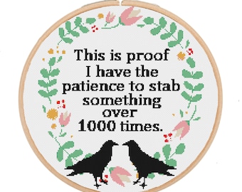 Funny modern cross stitch pattern PDF, modern cross stitch, cross stitch PDF