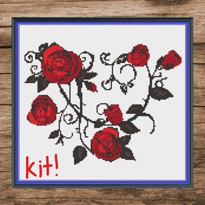 Roses cross stitch kit, cross stitch kit