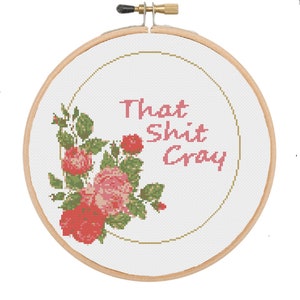 That cray cross stitch pattern PDF, modern cross stitch pattern