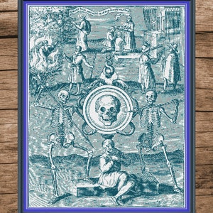 Memento Mori Scene cross stitch pattern PDF, cross stitch pattern
