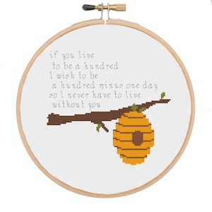 Winnie the Pooh Quote cross stitch pattern PDF, winnie the pooh cross stitch, quote cross stitch, simple cross stitch