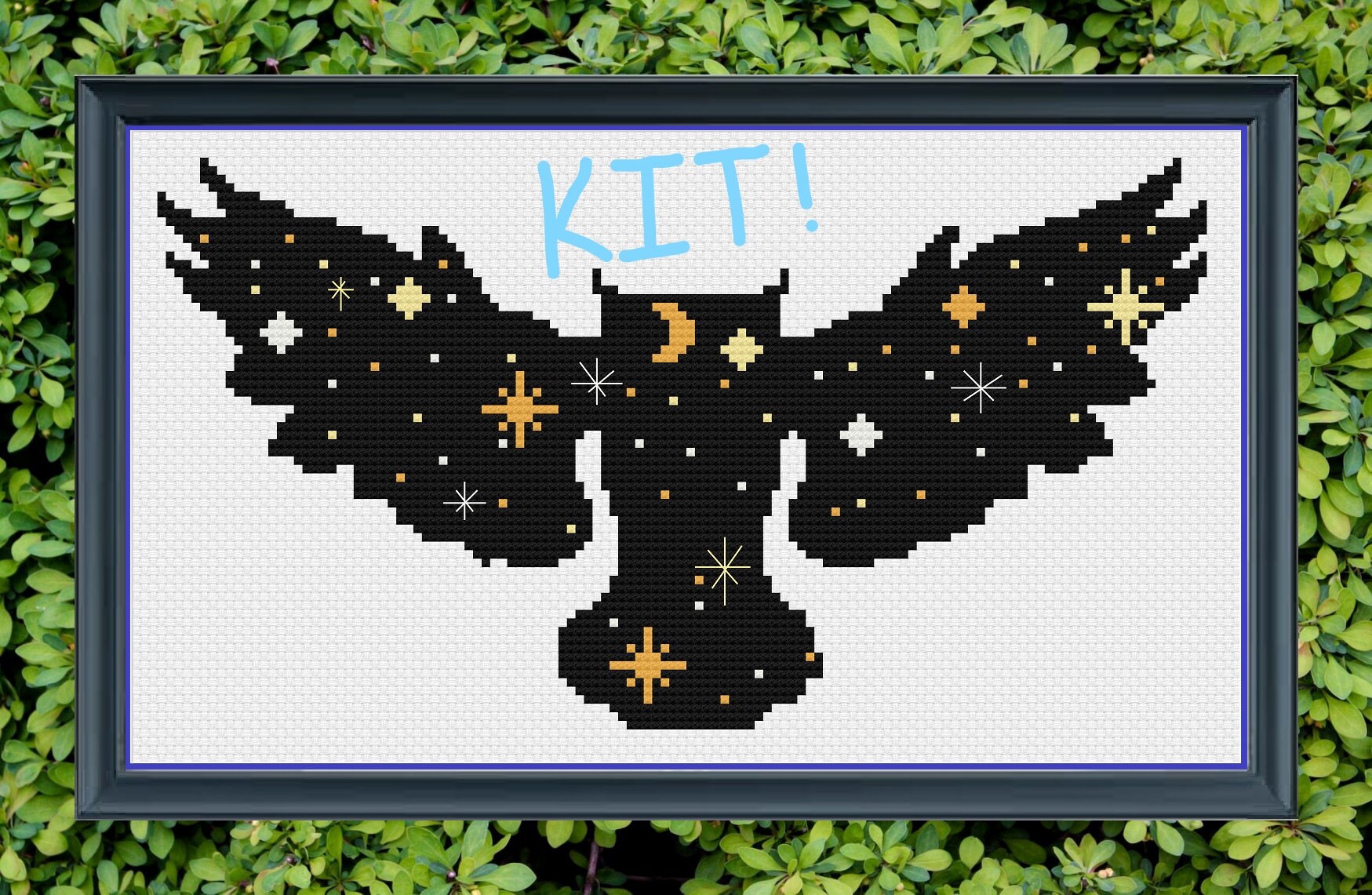 Night owl cross stitch kit, cross stitch kit, owl cross stitch