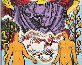 Gli innamorati schema punto croce tarocchi PDF, schema punto croce PDF, tarocchi punto croce