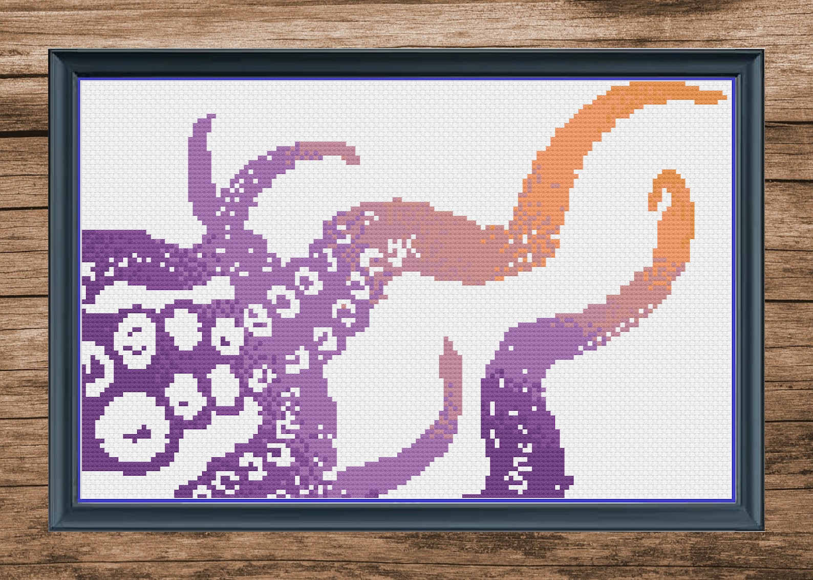 tentacles-cross-stitch-pattern-pdf-modern-cross-stitch-easy-etsy