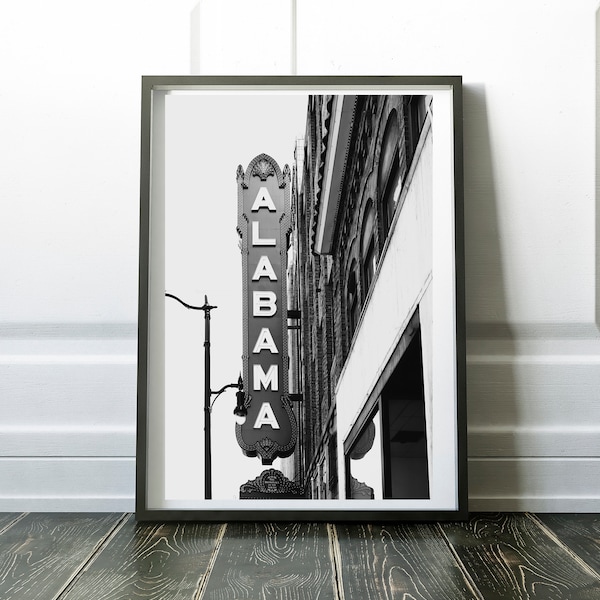 Alabama Theatre | Black and White Print