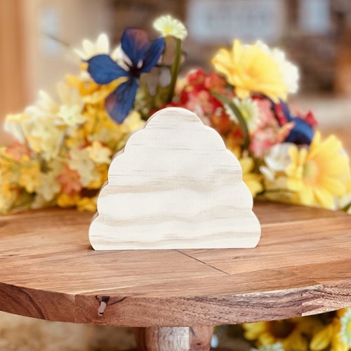 Beehive Shaped Craft Wood Unfinished Tiered Tray Decor Free Etsy