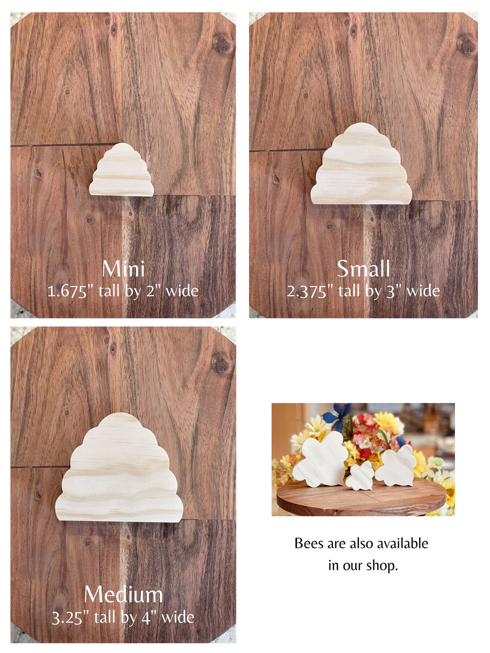 Beehive Shaped Craft Wood Unfinished Tiered Tray Decor Free Etsy