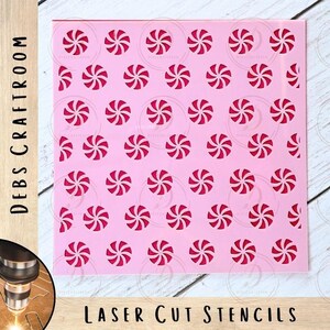 Peppermint Candy Stencil | Reuseable Craft Stencil