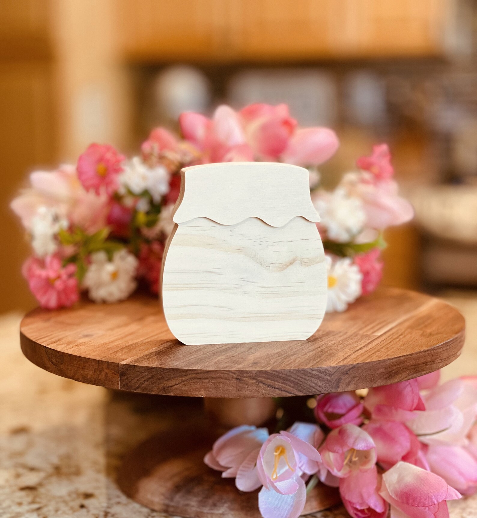 Jam Jar Shaped Craft Wood Unfinished Tiered Tray Decor Free Etsy