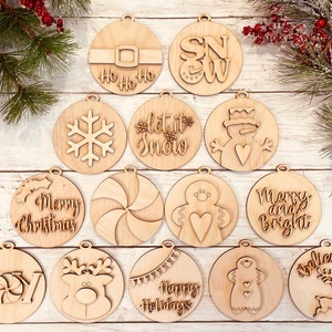DIY Wood Christmas Ornaments | Unfinished Christmas Ornaments | Ready to Paint Christmas Ornaments | DIY Wood Blanks