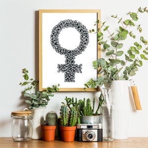 Symbole féminin affiche