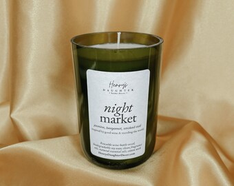 Night Market Wine Bottle Candle (citrus and oud wood)