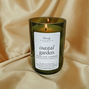 Coastal Garden (Jasmine and Neroli) Wine Bottle Candle