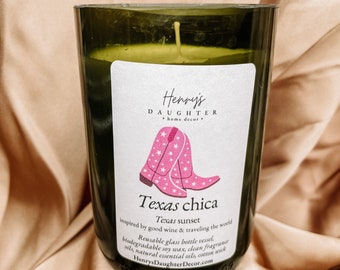 Texas Chica | Wine Bottle Soy Candle