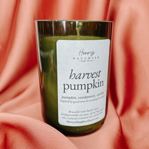 Harvest Pumpkin Wine Bottle Candle image 3