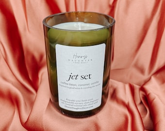 Jet Set Wine Bottle Candle (sweet coffee)